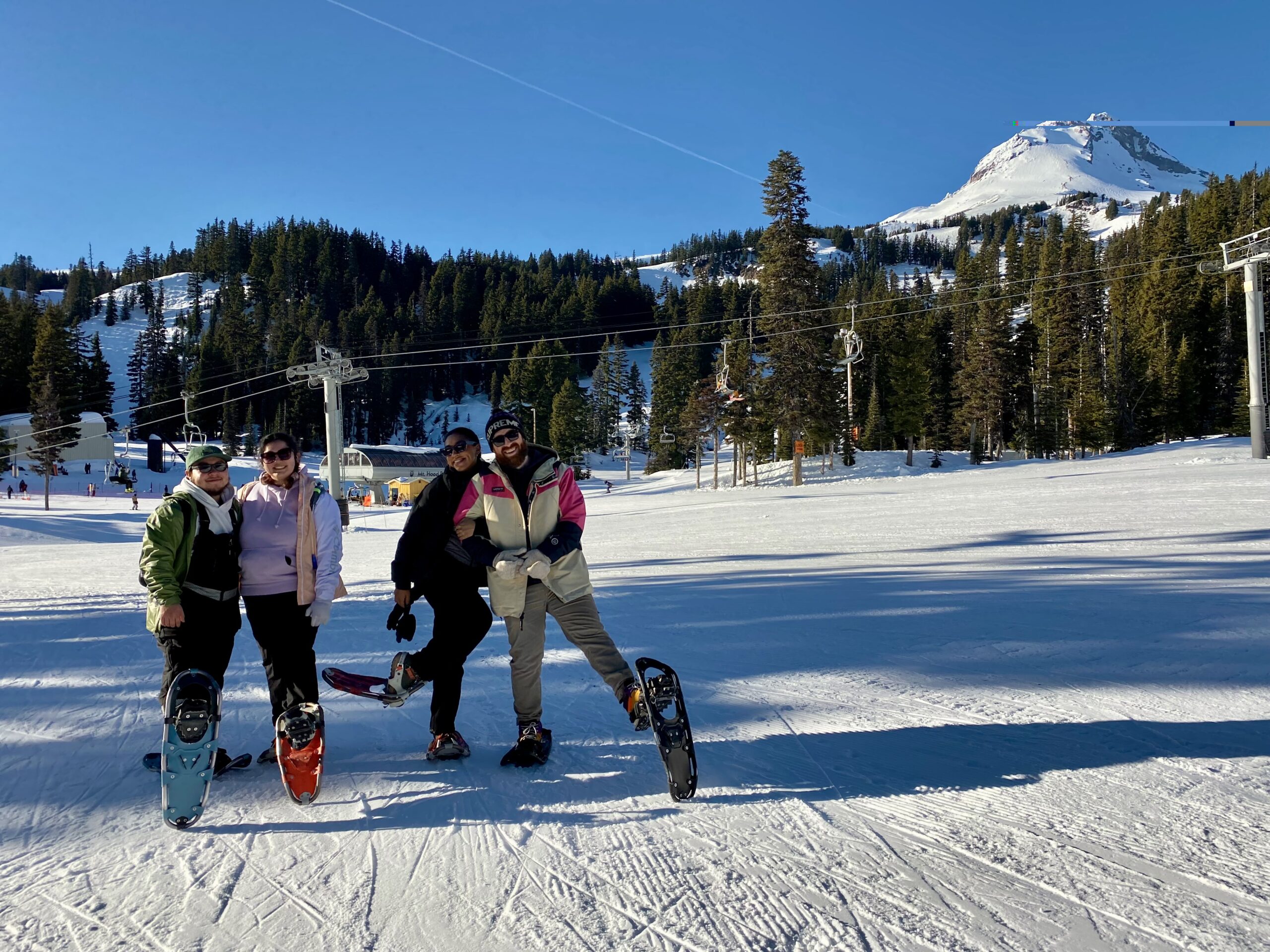 Snowshoers at Mt Hood